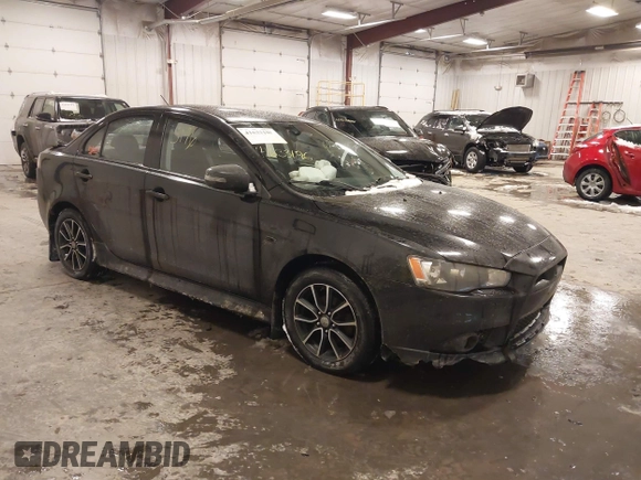 2015 Mitsubishi Lancer SE with VIN JA32V2FW6FU019508, listed as a IAAI auction lot 41633196 with 91,758 mi miles. Bid and sale history available at carsss.com. Image 1.