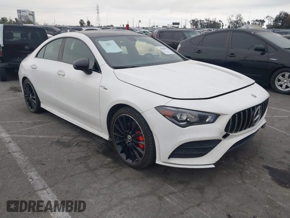 2022 Mercedes-Benz CLA with VIN W1K5J4GB8NN313749, listed as a IAAI auction lot 41869872 with 46,684 mi miles. Bid and sale history available at carsss.com. Image 1.