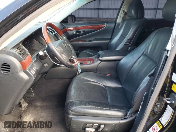 2008 Lexus LS 600h L with VIN JTHDU46F785001846, listed as a Copart auction lot 48389745 with 204,608 mi miles and Salvage title. Bid and sale history available at DreamBid. Image 7.