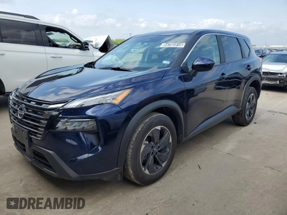 2025 Nissan Rogue SV with VIN 5N1BT3BA3SC802434, listed as a Copart auction lot 54752515 with 9,884 mi miles and Clean Title. Bid and sale history available at DreamBid. Image 1.