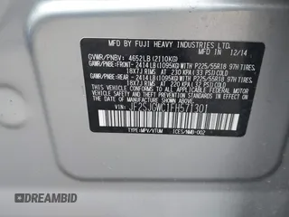 2015 Subaru Forester XT Touring with VIN JF2SJGWC1FH571301, listed as a IAAI auction lot 41682258 with 51,505 mi miles and . Bid and sale history available at DreamBid. Image 9.
