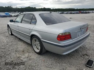 2001 BMW 7 Series 740iL with VIN WBAGH834X1DP26587, listed as a Copart auction lot 71174574 with 0 mi miles and Salvage Title. Bid and sale history available at carsss.com. Image 2.