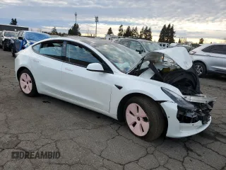 2021 Tesla Model 3 Long Range with VIN 5YJ3E1EB0MF938991, listed as a Copart auction lot 87488384 with Not Provided miles and Salvage Title. Bid and sale history available at carsss.com. Image 4.