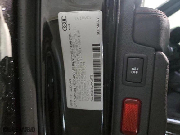 2018 Audi S4 Premium Plus with VIN WAUB4AF46JA002776, listed as a Copart auction lot 42753083 with 35,590 mi miles. Bid and sale history available at carsss.com. Image 12.
