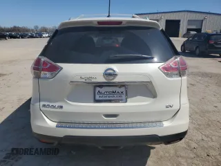 2016 Nissan Rogue SV with VIN JN8AT2MT6GW026190, listed as a Copart auction lot 49178885 with 121,076 mi miles and Salvage Title. Bid and sale history available at carsss.com. Image 6.