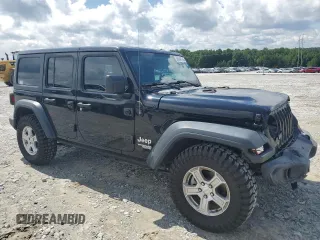 2018 Jeep Wrangler Unlimited Sport with VIN 1C4HJXDG8JW108185, listed as a Copart auction lot 58849745 with 65,097 mi miles and Salvage title. Bid and sale history available at DreamBid. Image 4.