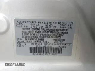 2014 Nissan Versa SV with VIN 3N1CN7AP3EL811825, listed as a Copart auction lot 54076465 with 120,640 mi miles and Salvage Title. Bid and sale history available at carsss.com. Image 12.