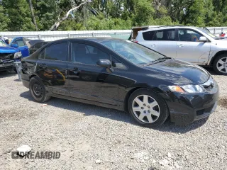 2010 Honda Civic LX with VIN 2HGFA1F52AH540836, listed as a Copart auction lot 55409495 with 117,035 mi miles and Salvage Title. Bid and sale history available at DreamBid. Image 4.