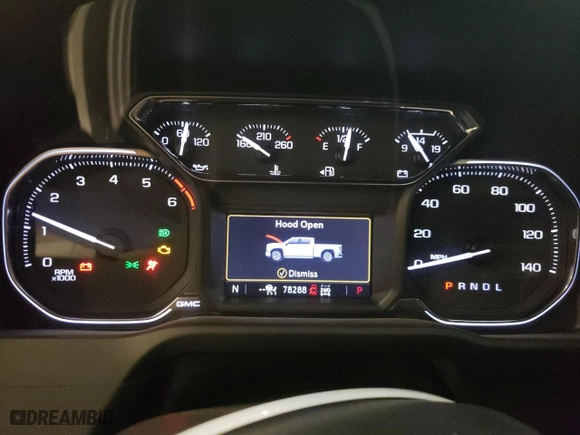 2022 GMC Sierra 1500 Limited SLT with VIN 3GTU9DEL3NG174472, listed as a Copart auction lot 72755834 with 78,288 mi miles and Salvage Title. Bid and sale history available at carsss.com. Image 9.