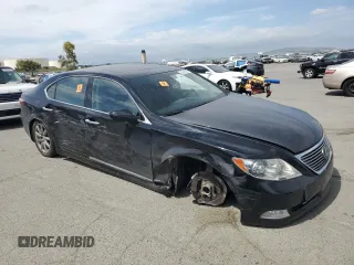 2009 Lexus LS 460 L with VIN JTHGL46F195035279, listed as a Copart auction lot 53341285 with Not provided miles and Salvage title. Bid and sale history available at DreamBid. Image 4.