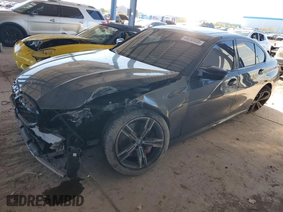 2024 BMW 3 Series M340i with VIN 3MW49FS05R8E84755, listed as a Copart auction lot 49288935 with 12,258 mi miles and Salvage Title. Bid and sale history available at carsss.com. Image 1.