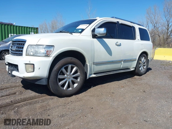 2010 Infiniti QX56 with VIN 5N3ZA0NE7AN909000, listed as a IAAI auction lot 42044598 with 284,698 mi miles. Bid and sale history available at carsss.com. Image 2.