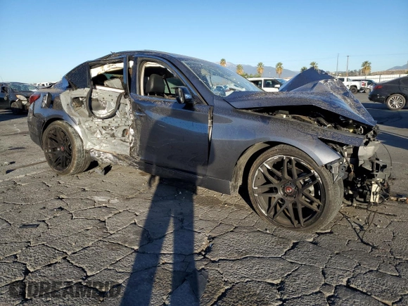 2018 Infiniti Q50 Luxe with VIN JN1EV7AP3JM592129, listed as a Copart auction lot 88797155 with 117,448 mi miles and Salvage title. Bid and sale history available at DreamBid. Image 4.