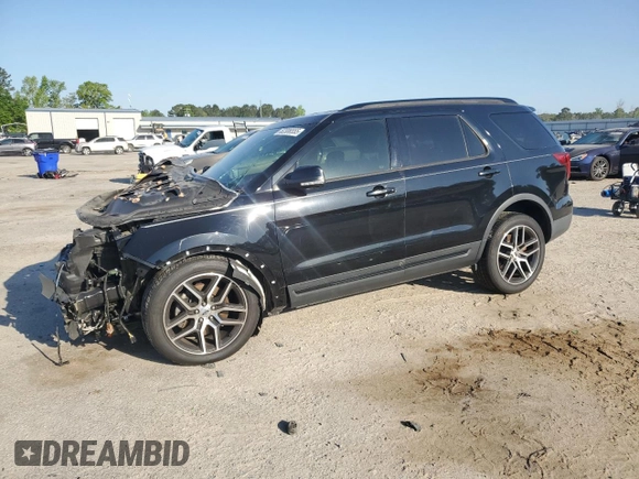 2017 Ford Explorer Sport with VIN 1FM5K8GT3HGE02494, listed as a Copart auction lot 52306555 with 106,960 mi miles and Salvage title. Bid and sale history available at DreamBid. Image 1.