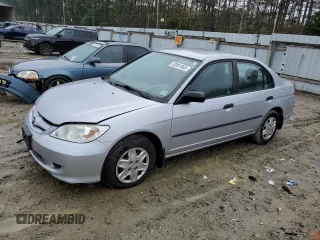 2005 Honda Civic VP with VIN 1HGES16355L008304, listed as a Copart auction lot 53081065 with 37,176 mi miles and Salvage Title. Bid and sale history available at DreamBid. Image 1.