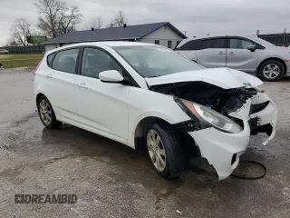 2012 Hyundai Accent SE with VIN KMHCU5AE7CU017198, listed as a Copart auction lot 49642815 with 194,136 mi miles and Salvage Title. Bid and sale history available at carsss.com. Image 4.