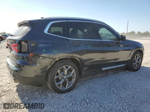 2020 BMW X3 sDrive30i with VIN 5UXTY3C03L9D44524, listed as a Copart auction lot 52212245 with 44,932 mi miles and Salvage Title. Bid and sale history available at carsss.com. Image 3.