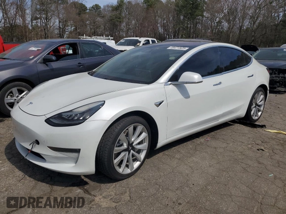 2018 Tesla Model 3 Long Range Battery with VIN 5YJ3E1EA0JF164891, listed as a Copart auction lot 49471525 with 78,444 mi miles and Salvage Title. Bid and sale history available at DreamBid. Image 1.