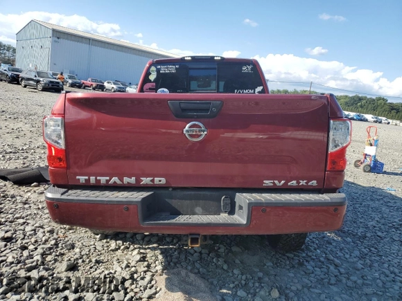 2017 Nissan Titan XD SV with VIN 1N6BA1F49HN535488, listed as a Copart auction lot 66770664 with 137,638 mi miles and Salvage Title. Bid and sale history available at carsss.com. Image 6.