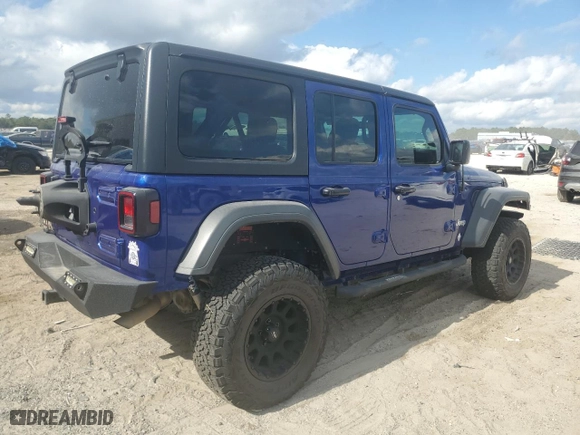 2018 Jeep Wrangler Unlimited Sport with VIN 1C4HJXDN3JW203221, listed as a Copart auction lot 82275754 with 60,452 mi miles and Salvage Title. Bid and sale history available at carsss.com. Image 3.