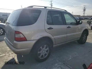2001 Mercedes-Benz M-Class with VIN 4JGAB72E51A238787, listed as a Copart auction lot 75323734 with 275,411 mi miles and Clean Title. Bid and sale history available at carsss.com. Image 3.