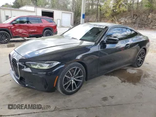 2021 BMW 4 Series 430i z VIN WBA53AP0XMCH56237, wystawiony jako Copart lot #51148215 z przebiegiem 39 686 mil mil oraz Szkoda całkowita • Salvage title. Historia ofert i sprzedaży dostępna na DreamBid. Obrazek 1.