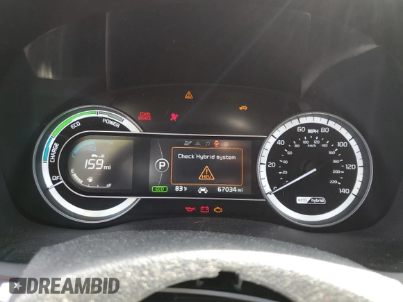 2018 Kia Niro LX with VIN KNDCB3LCXJ5109035, listed as a Copart auction lot 48902255 with 67,034 mi miles and Salvage Title. Bid and sale history available at carsss.com. Image 9.