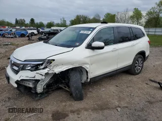 2019 Honda Pilot EX z VIN 5FNYF6H36KB056239, wystawiony jako Copart lot #57061645 z przebiegiem 107 880 mil mil oraz Szkoda całkowita • Salvage title. Historia ofert i sprzedaży dostępna na DreamBid. Obrazek 1.