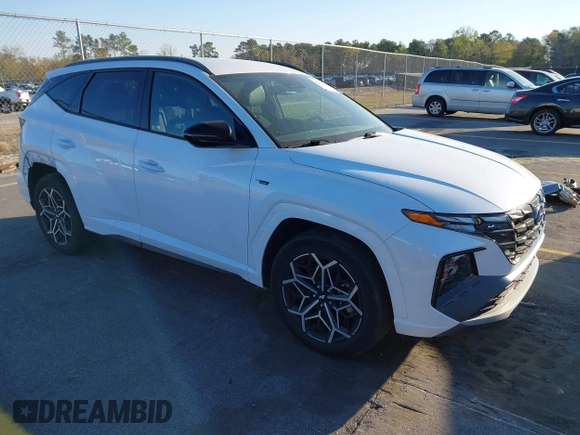2022 Hyundai Tucson N Line with VIN KM8JF3AE6NU122193, listed as a IAAI auction lot 41880185 with 17,966 mi miles. Bid and sale history available at carsss.com. Image 1.