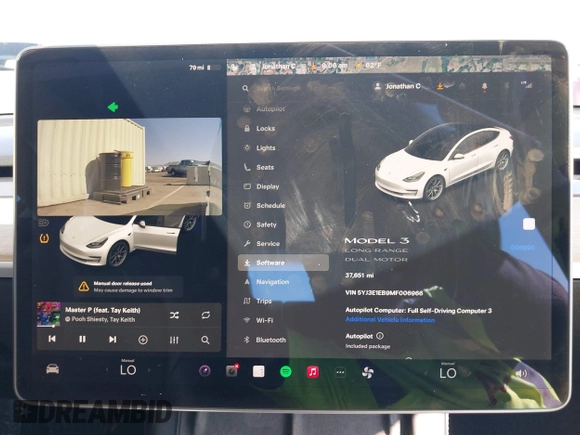 2021 Tesla Model 3 Long Range z VIN 5YJ3E1EB9MF006966, wystawiony jako IAAI lot #41976745 z przebiegiem 37 651 mil mil oraz . Historia ofert i sprzedaży dostępna na DreamBid. Obrazek 18.