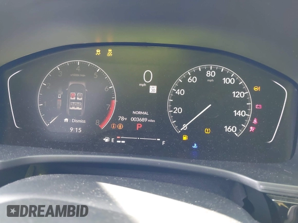 2025 Honda Civic Sport with VIN 2HGFE2F57SH522960, listed as a IAAI auction lot 42016973 with 3,689 mi miles and . Bid and sale history available at DreamBid. Image 7.