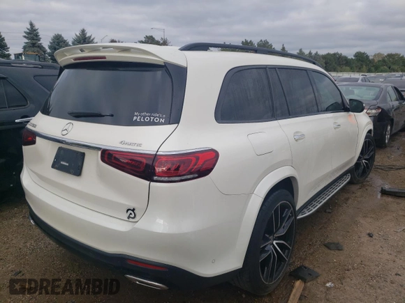 2020 Mercedes-Benz GLS with VIN 4JGFF8GE1LA228124, listed as a Copart auction lot 72089253 with 42,846 mi miles. Bid and sale history available at carsss.com. Image 3.