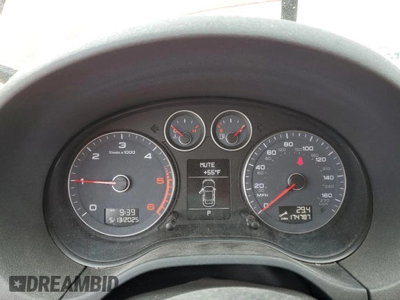 2011 Audi A3 Premium Plus with VIN WAUKJAFM2BA151602, listed as a Copart auction lot 56707445 with 174,787 mi miles and Salvage title. Bid and sale history available at DreamBid. Image 9.