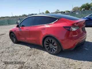2022 Tesla Model Y Performance with VIN 7SAYGDEF9NF452155, listed as a Copart auction lot 52068895 with 42,072 mi miles and Salvage title. Bid and sale history available at DreamBid. Image 2.