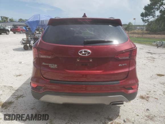 2018 Hyundai Santa Fe 2.4L with VIN 5XYZU3LB4JG508929, listed as a Copart auction lot 63962125 with 51,334 mi miles and Salvage title. Bid and sale history available at DreamBid. Image 6.
