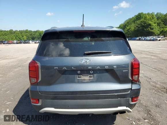 2020 Hyundai Palisade SEL with VIN KM8R2DHE2LU143565, listed as a Copart auction lot 58582375 with 72,435 mi miles and Salvage title. Bid and sale history available at DreamBid. Image 6.