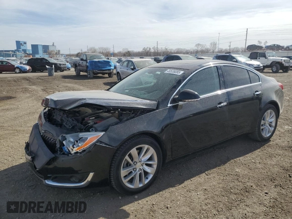 2014 Buick Regal Premium I with VIN 2G4GN5EX0E9166742, listed as a Copart auction lot 49538085 with 104,739 mi miles and Salvage Title. Bid and sale history available at DreamBid. Image 1.