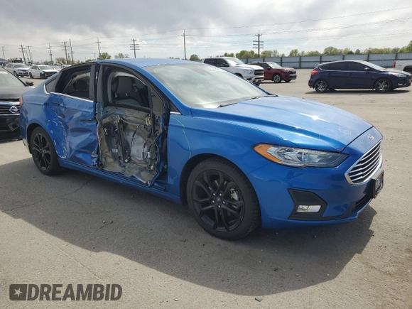2020 Ford Fusion SE with VIN 3FA6P0HD1LR229004, listed as a Copart auction lot 54538675 with 49,447 mi miles and Salvage Title. Bid and sale history available at DreamBid. Image 4.