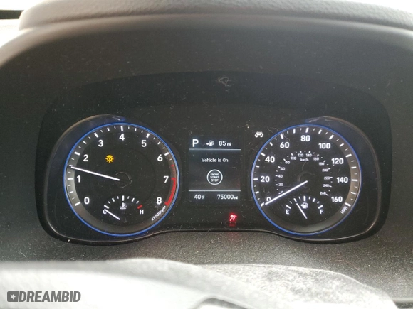 2018 Hyundai Kona SEL with VIN KM8K62AA8JU108303, listed as a Copart auction lot 50518535 with 75,000 mi miles and Salvage Title. Bid and sale history available at carsss.com. Image 9.