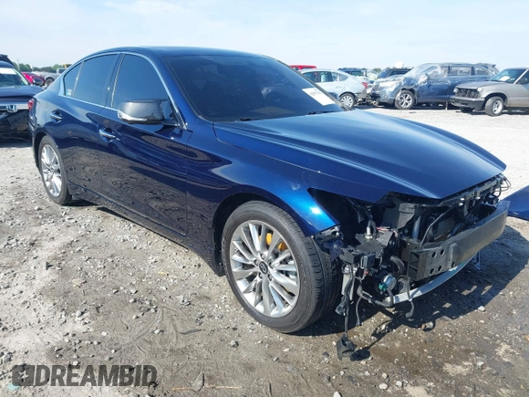 2021 Infiniti Q50 Luxe z VIN JN1EV7BP4MM706934, wystawiony jako IAAI lot #42079747 z przebiegiem 102 821 mil mil oraz . Historia ofert i sprzedaży dostępna na DreamBid. Obrazek 1.