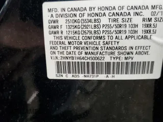2012 Acura ZDX Advance Pkg with VIN 2HNYB1H64CH500622, listed as a Copart auction lot 70627104 with 156,591 mi miles and Salvage Title. Bid and sale history available at carsss.com. Image 13.
