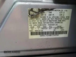 2008 Nissan Altima 2.5 with VIN 1N4AL21E68C210264, listed as a Copart auction lot 47250575 with 176,733 mi miles and Salvage Title. Bid and sale history available at carsss.com. Image 12.