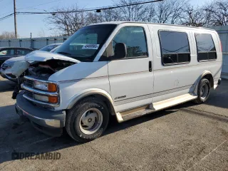 1999 Chevrolet Express with VIN 1GBFG15R6X1094977, listed as a Copart auction lot 48469965 with Not Provided miles and Salvage Title. Bid and sale history available at carsss.com. Image 1.
