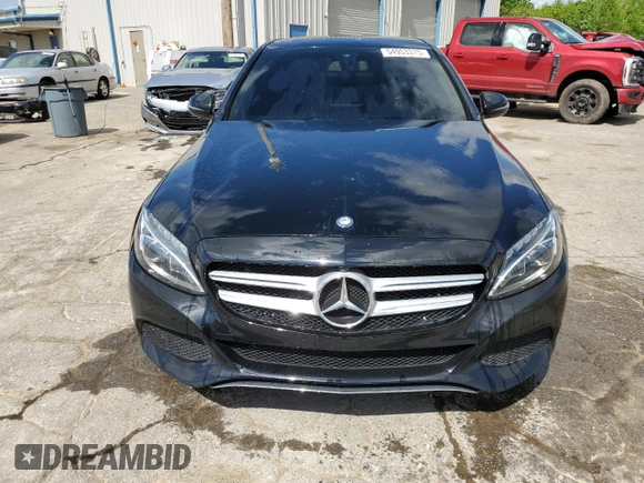 2017 Mercedes-Benz C 300 with VIN 55SWF4KB6HU184659, listed as a Copart auction lot 54953315 with 61,337 mi miles and Salvage Title. Bid and sale history available at DreamBid. Image 5.