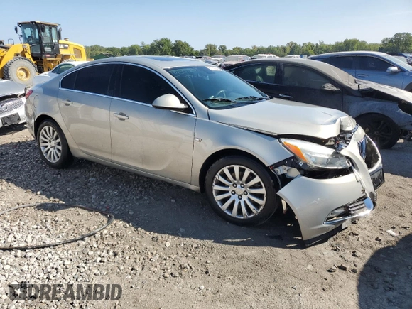 2011 Buick Regal CXL Turbo TO2 with VIN W04GW5EV8B1074336, listed as a Copart auction lot 67150364 with Not provided miles and Salvage title. Bid and sale history available at DreamBid. Image 4.