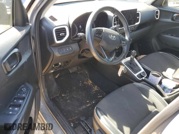 2022 Hyundai Venue Limited with VIN KMHRC8A34NU207329, listed as a Copart auction lot 46824715 with 25,463 mi miles and Salvage title. Bid and sale history available at DreamBid. Image 8.