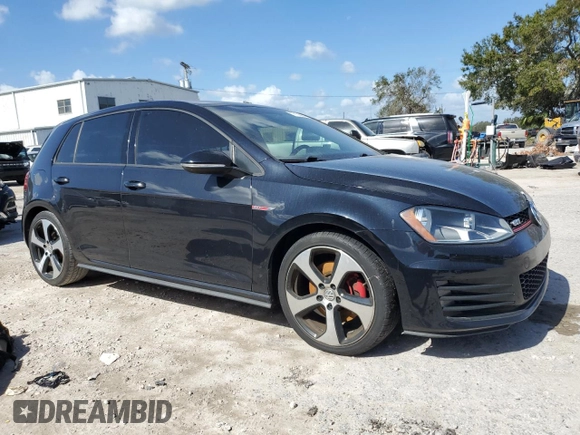 2017 Volkswagen Golf GTI S with VIN 3VW4T7AU6HM033285, listed as a Copart auction lot 77129054 with 55,781 mi miles and Salvage Title. Bid and sale history available at carsss.com. Image 4.