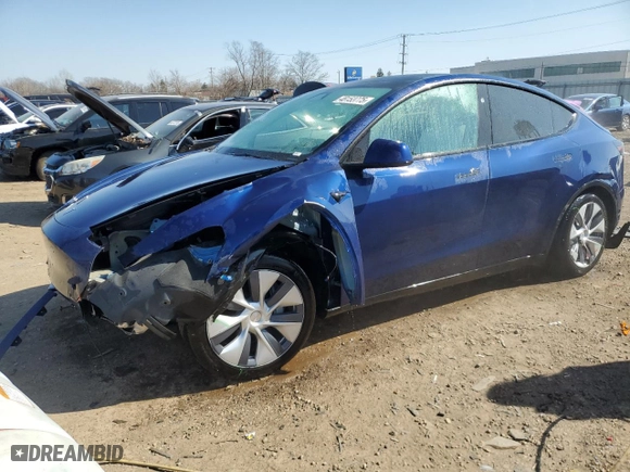 2023 Tesla Model Y Long Range with VIN 7SAYGAEE4PF904814, listed as a Copart auction lot 48153775 with 26,145 mi miles and Salvage Title. Bid and sale history available at carsss.com. Image 1.