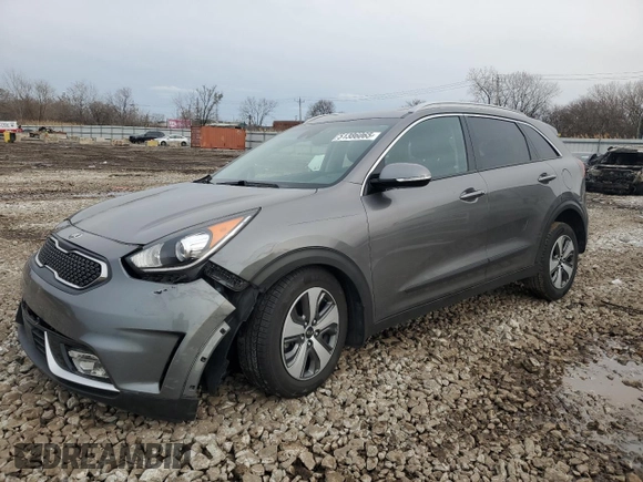 2017 Kia Niro EX with VIN KNDCC3LC8H5090301, listed as a Copart auction lot 51386065 with 57,279 mi miles and Salvage Title. Bid and sale history available at carsss.com. Image 1.