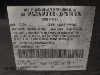 2010 Mazda 6 with VIN 1YVHZ8CA5A5M00212, listed as a IAAI auction lot 42694301 with 181,937 mi miles and . Bid and sale history available at DreamBid. Image 9.